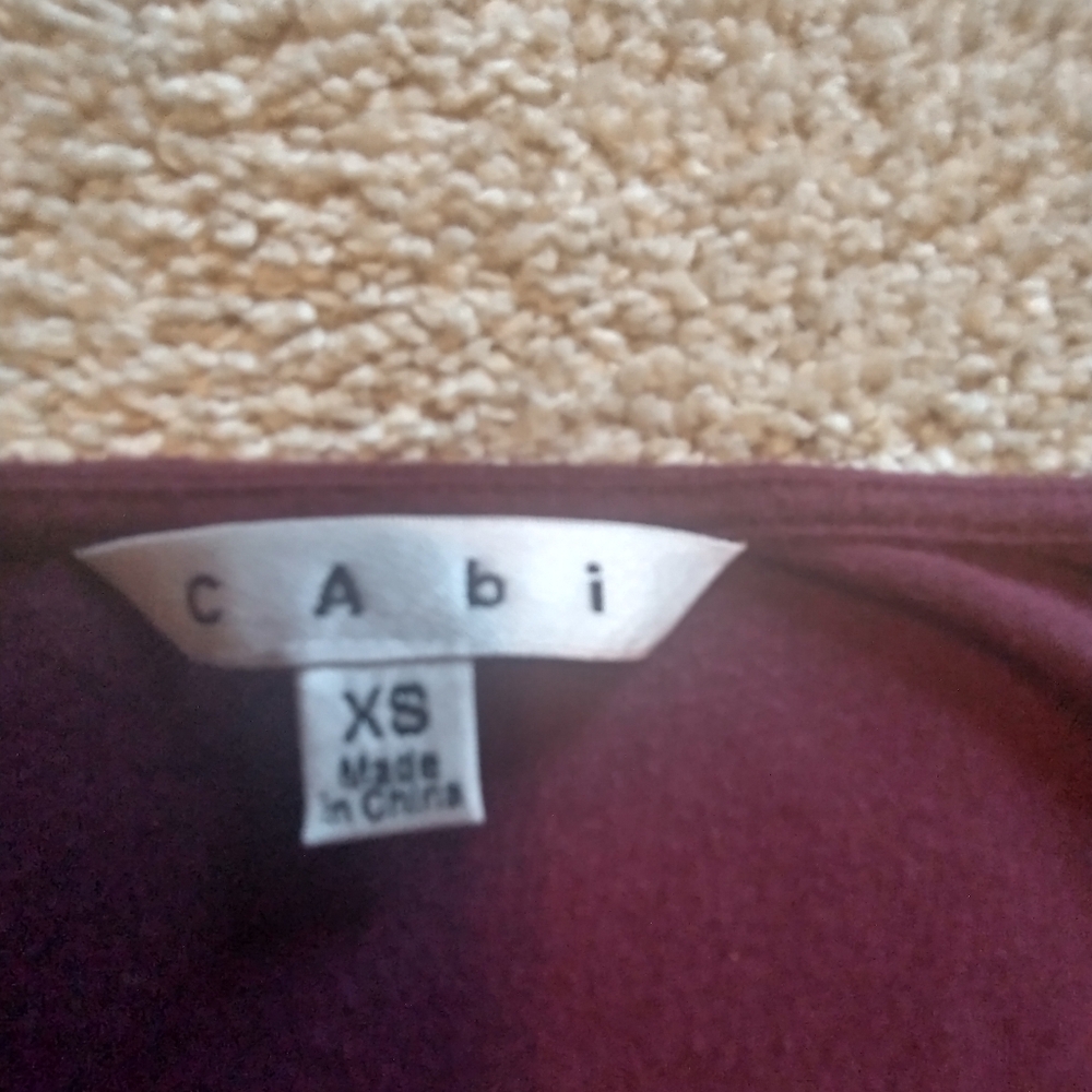 CAbi Raspberry Wrap Top With Ruched Sides - Picture 9 of 9
